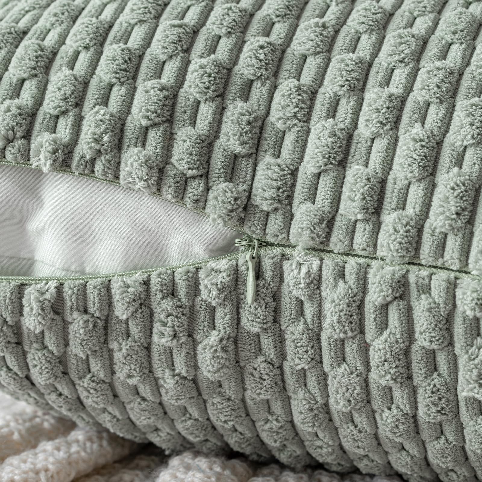 MIULEE Rust Throw Pillow Covers Soft Corduroy Decorative Set of 2