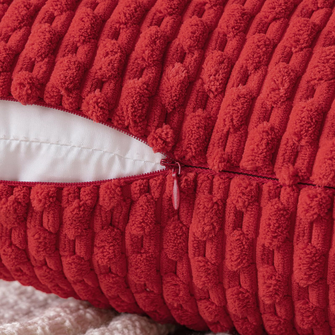 MIULEE Rust Throw Pillow Covers Soft Corduroy Decorative Set of 2