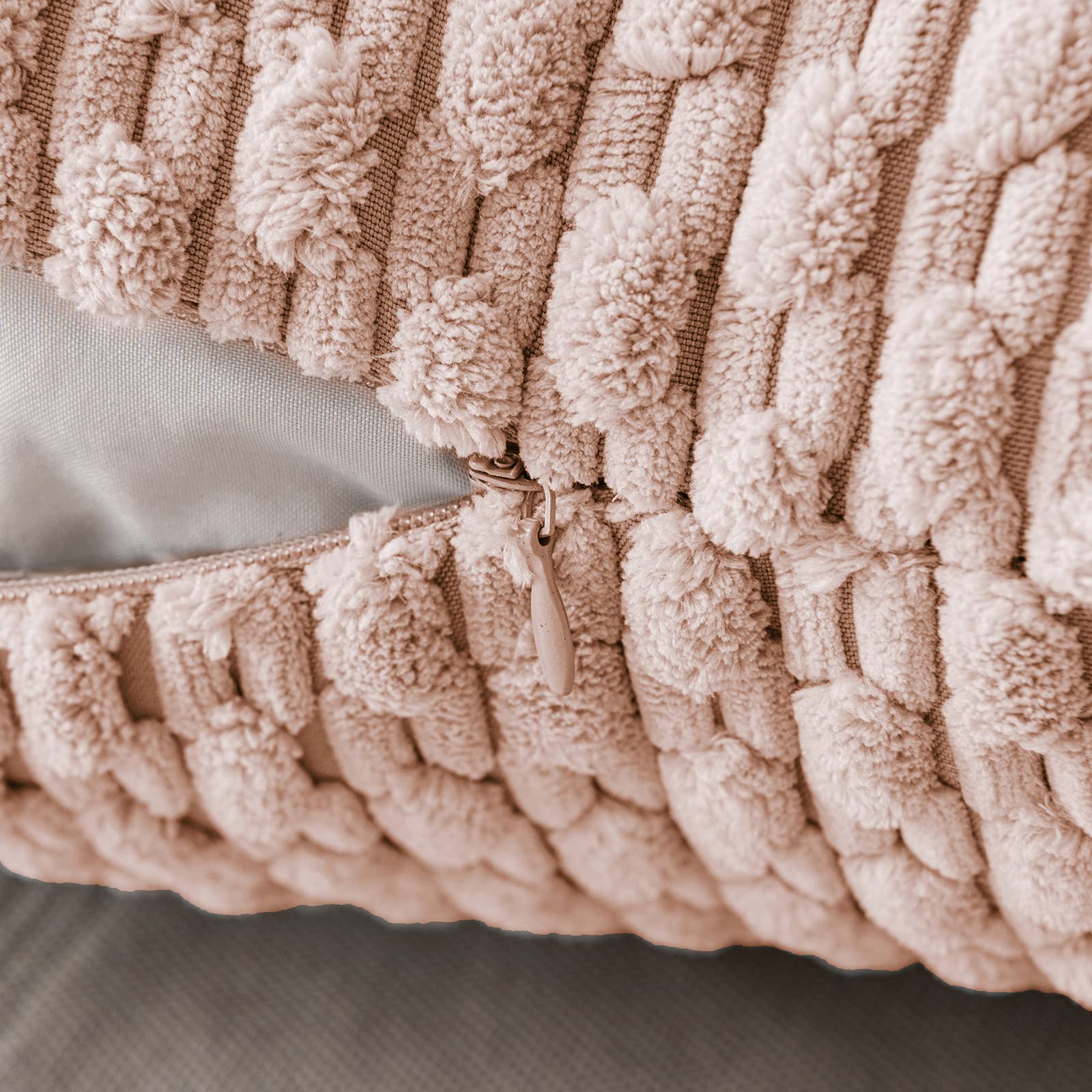 MIULEE Rust Throw Pillow Covers Soft Corduroy Decorative Set of 2