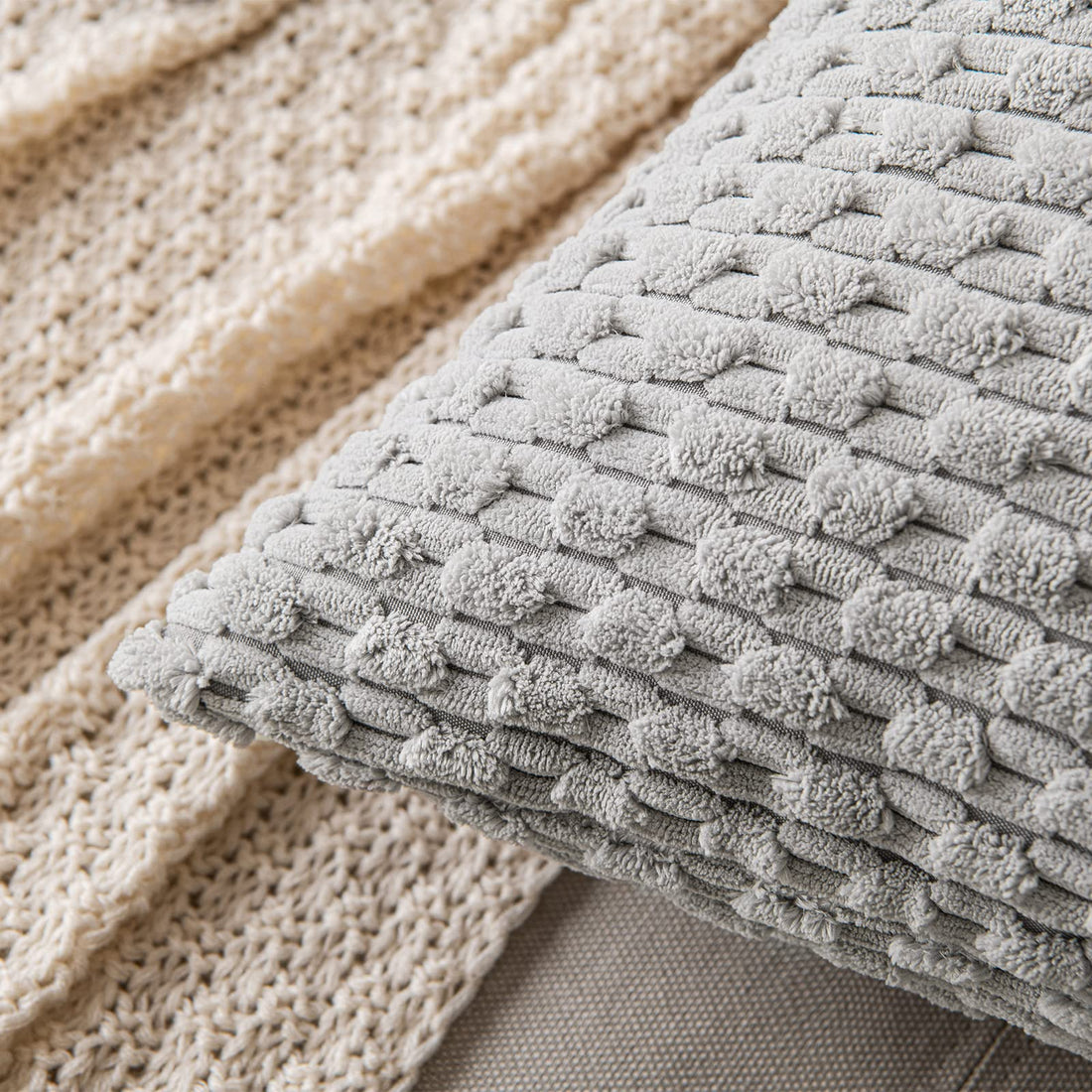 MIULEE Rust Throw Pillow Covers Soft Corduroy Decorative Set of 2