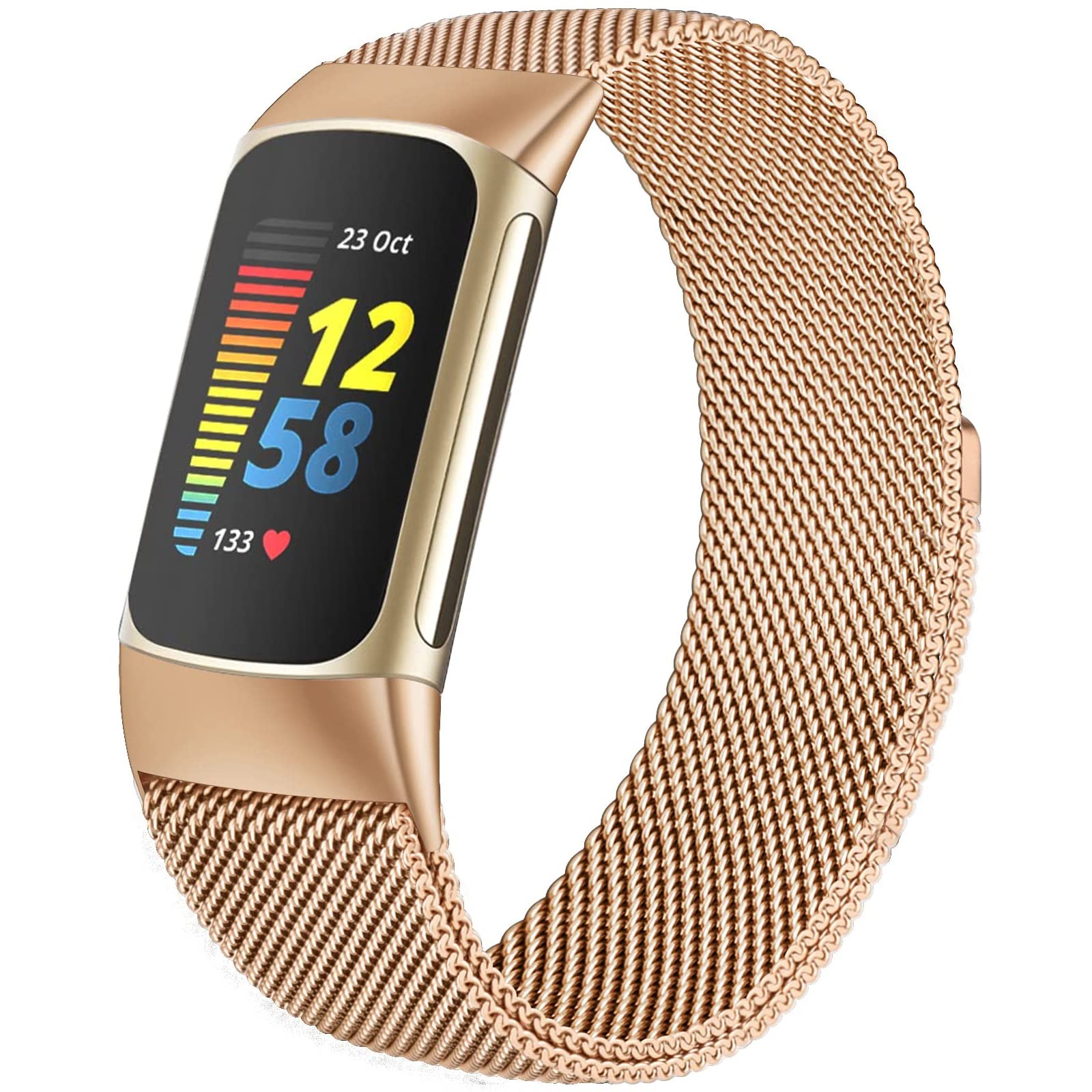 Surundo Fitbit  Metal Mesh Milanese Loop Adjustable Strap