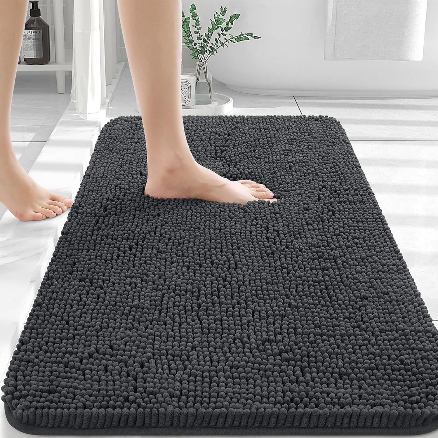Extra Soft Absorbent Chenille Bath Rugs 30x20,