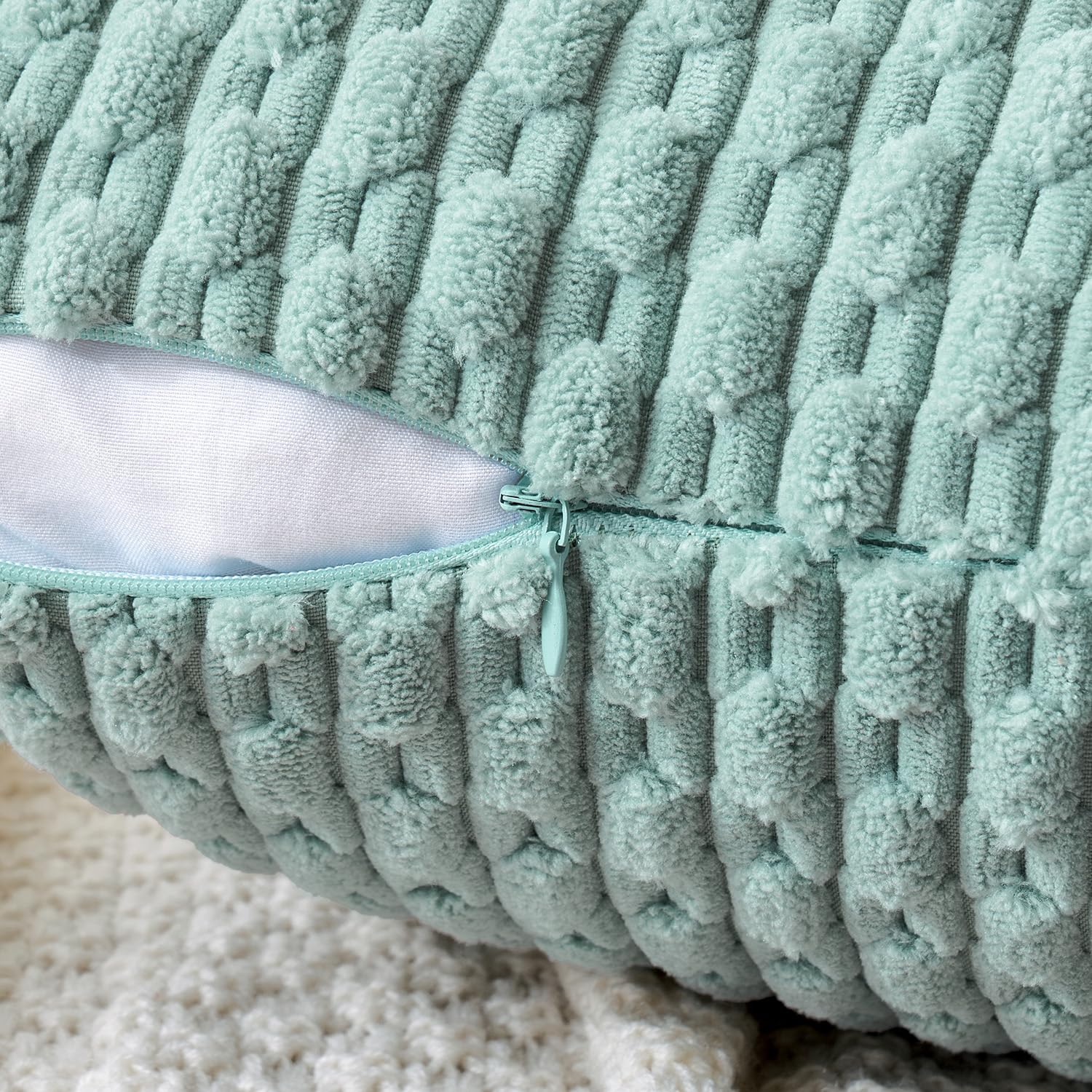 MIULEE Rust Throw Pillow Covers Soft Corduroy Decorative Set of 2