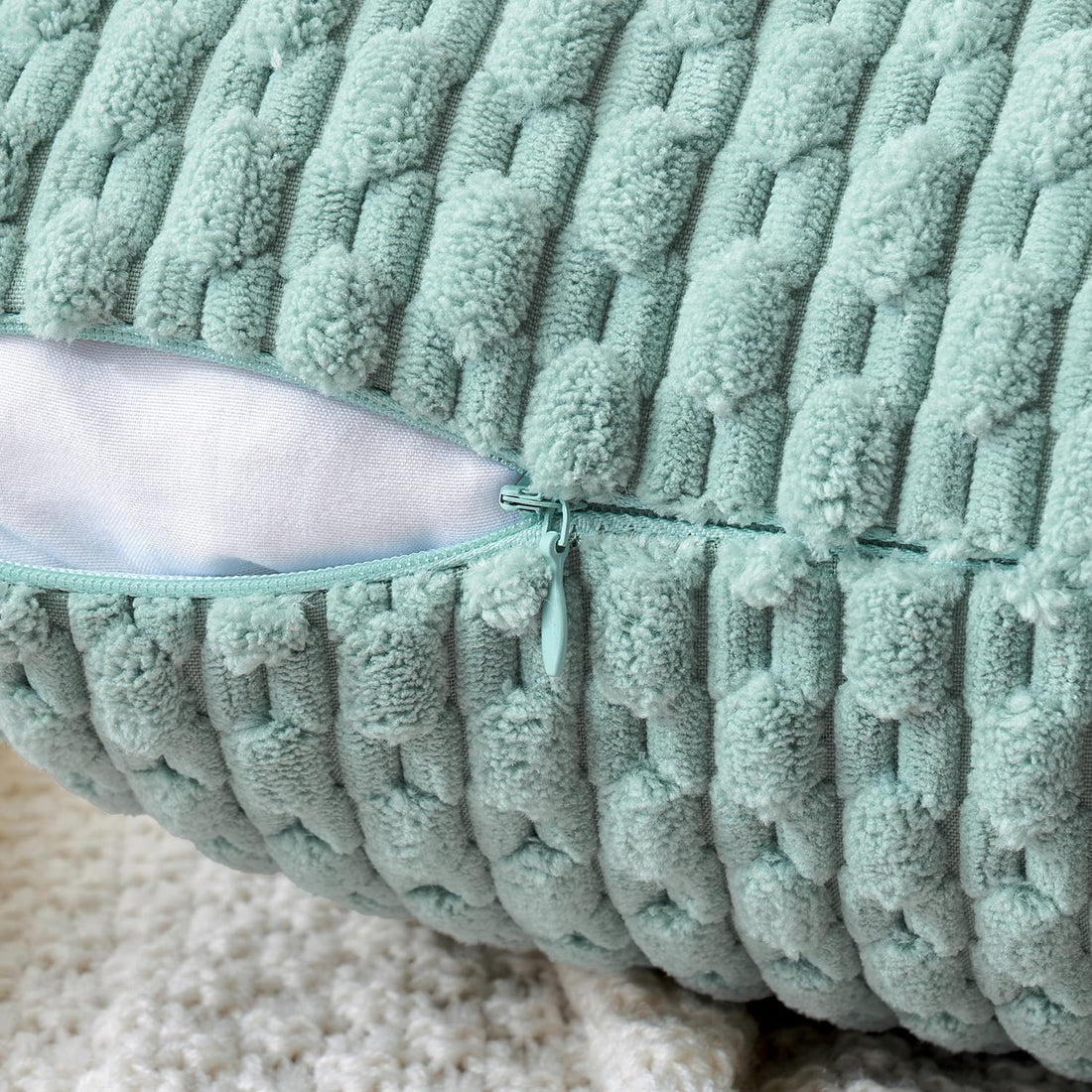 MIULEE Rust Throw Pillow Covers Soft Corduroy Decorative Set of 2