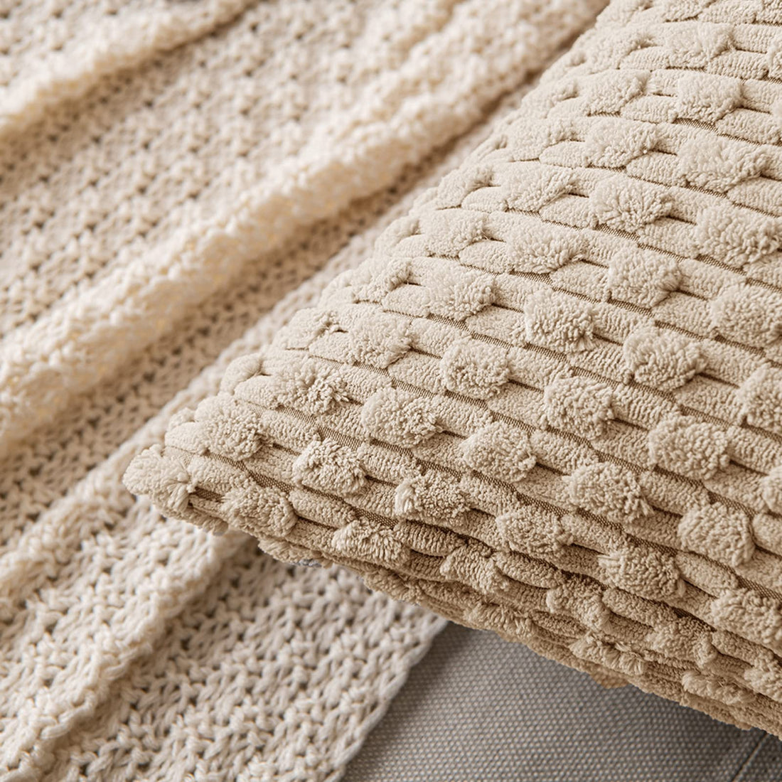 MIULEE Rust Throw Pillow Covers Soft Corduroy Decorative Set of 2