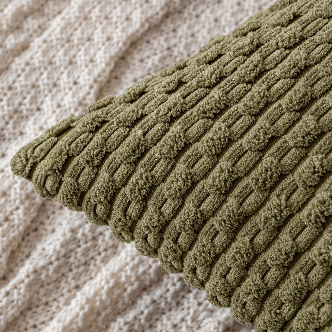 MIULEE Rust Throw Pillow Covers Soft Corduroy Decorative Set of 2