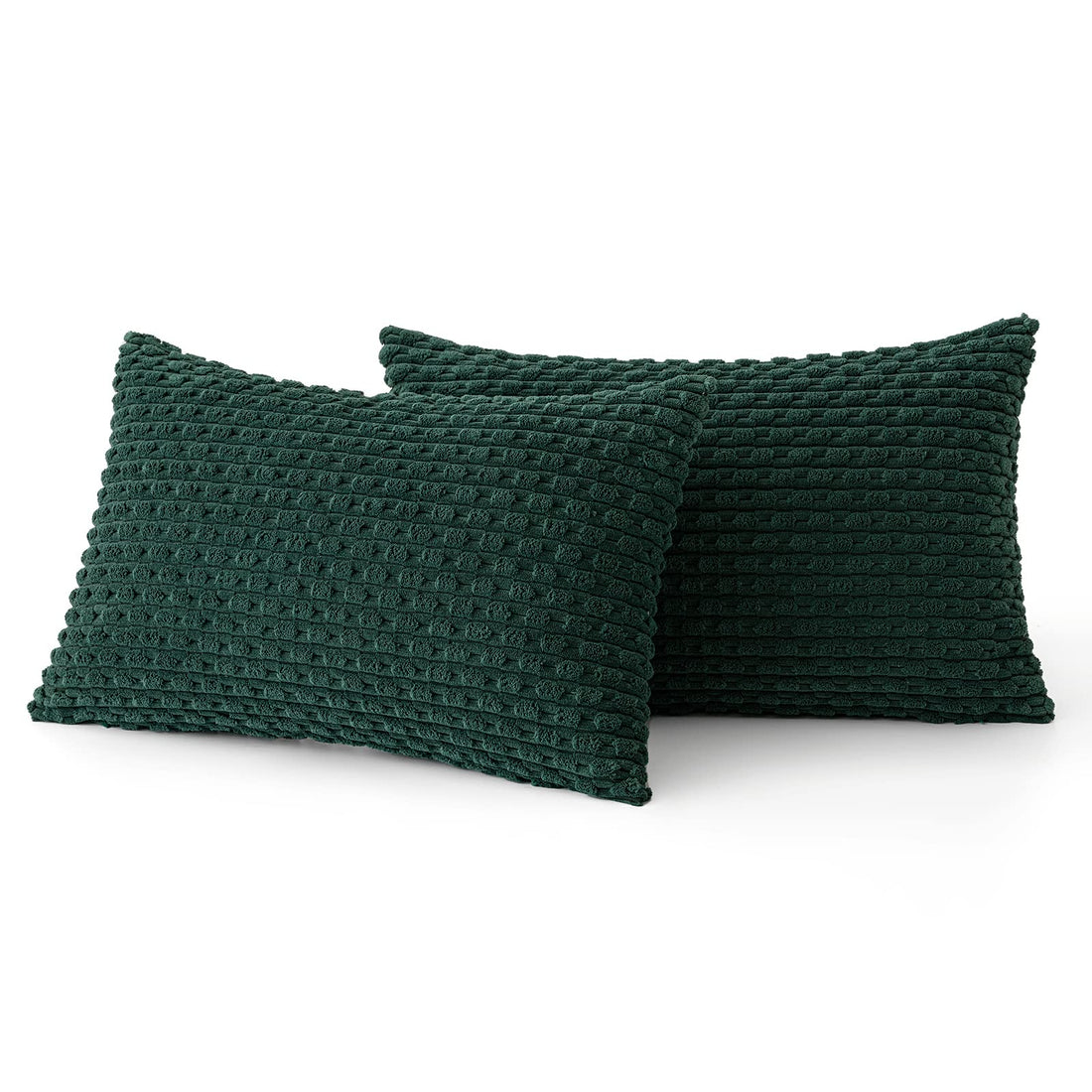 MIULEE Rust Throw Pillow Covers Soft Corduroy Decorative Set of 2