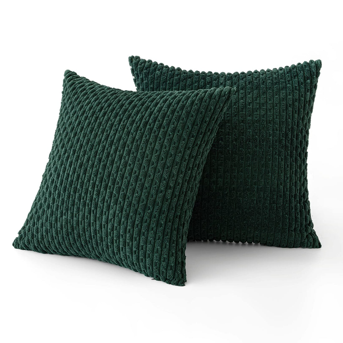 MIULEE Rust Throw Pillow Covers Soft Corduroy Decorative Set of 2