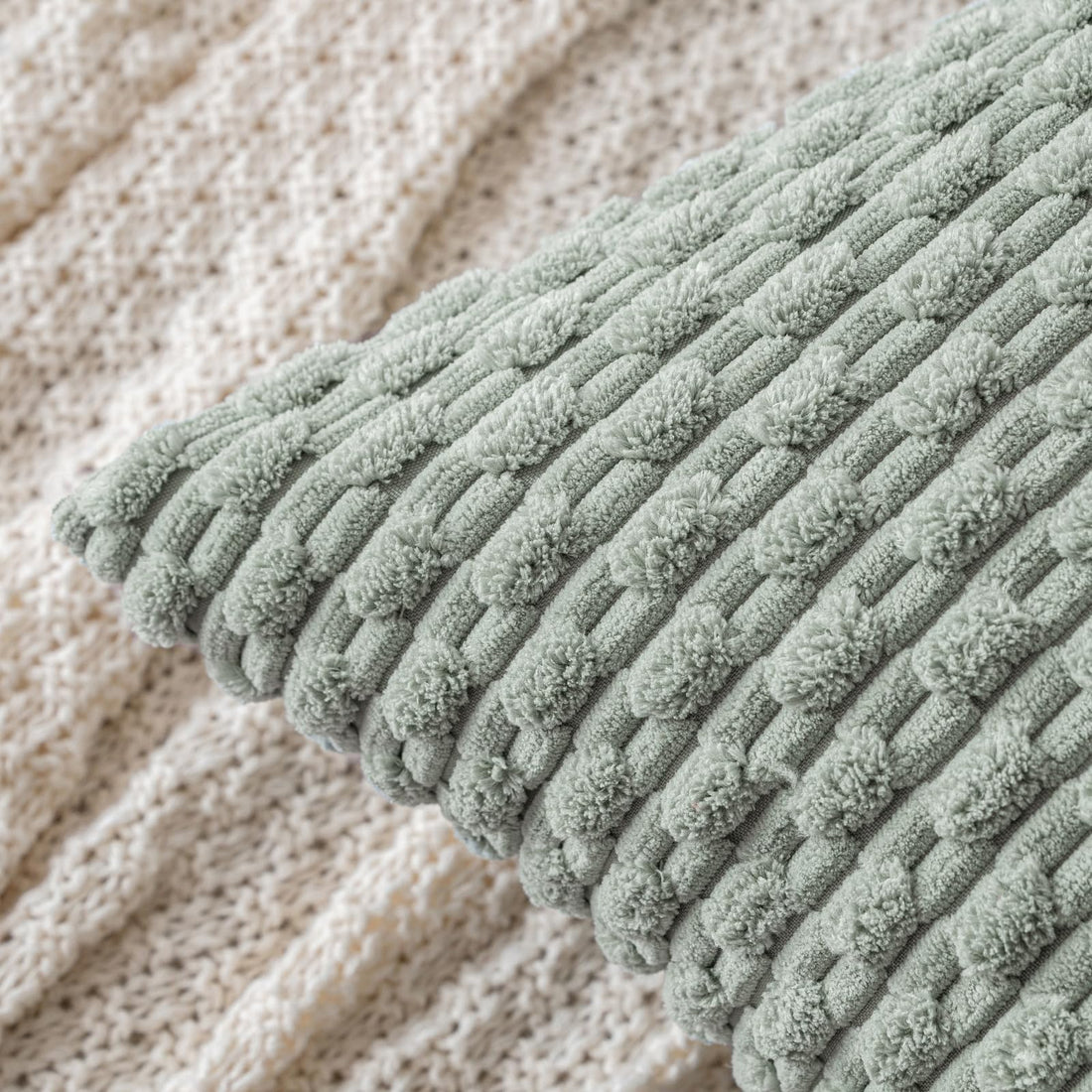 MIULEE Rust Throw Pillow Covers Soft Corduroy Decorative Set of 2