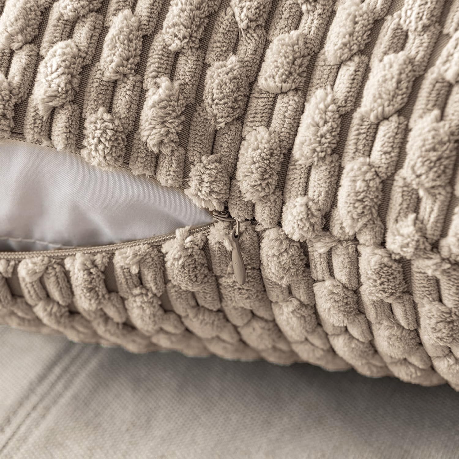 MIULEE Rust Throw Pillow Covers Soft Corduroy Decorative Set of 2