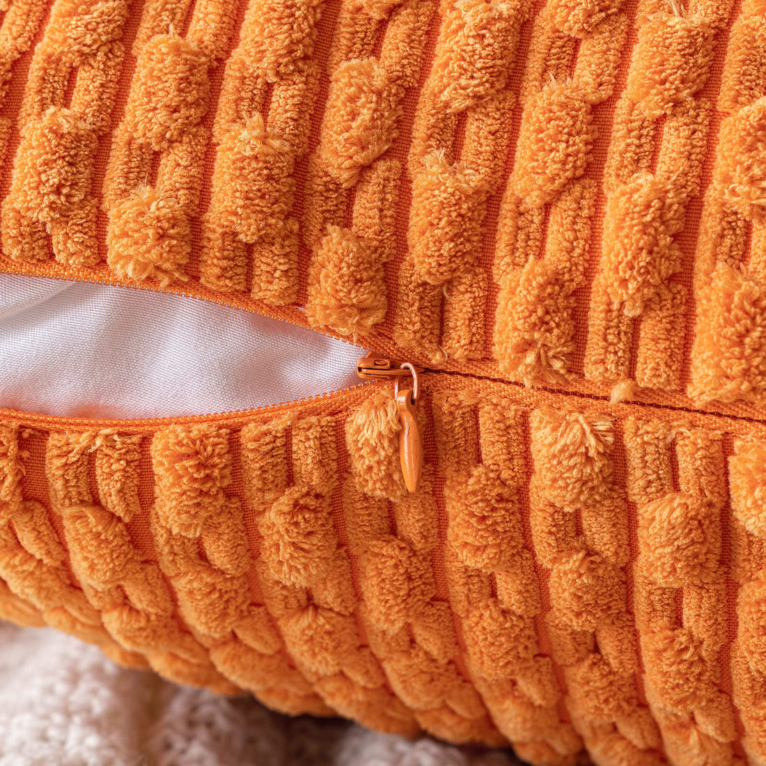 MIULEE Rust Throw Pillow Covers Soft Corduroy Decorative Set of 2