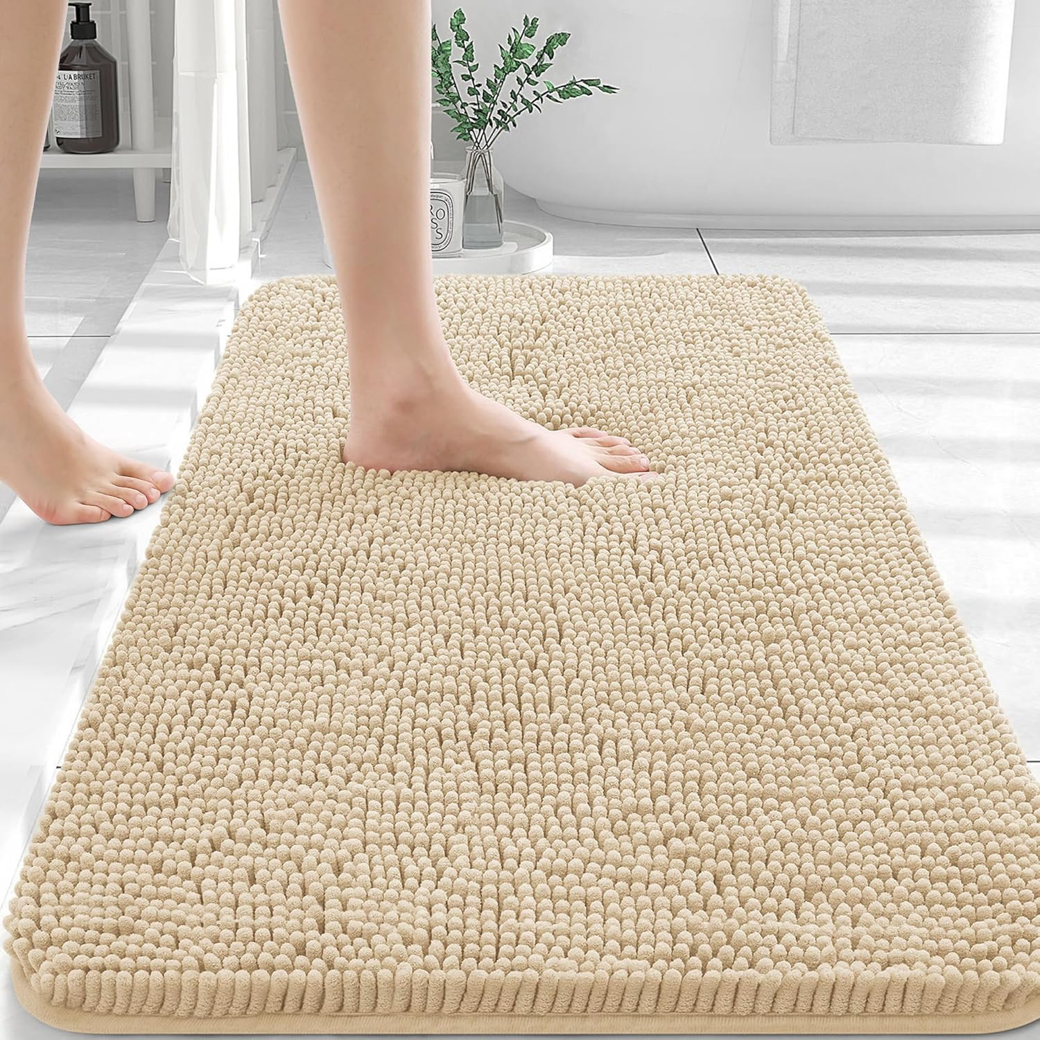 Extra Soft Absorbent Chenille Bath Rugs 30x20,