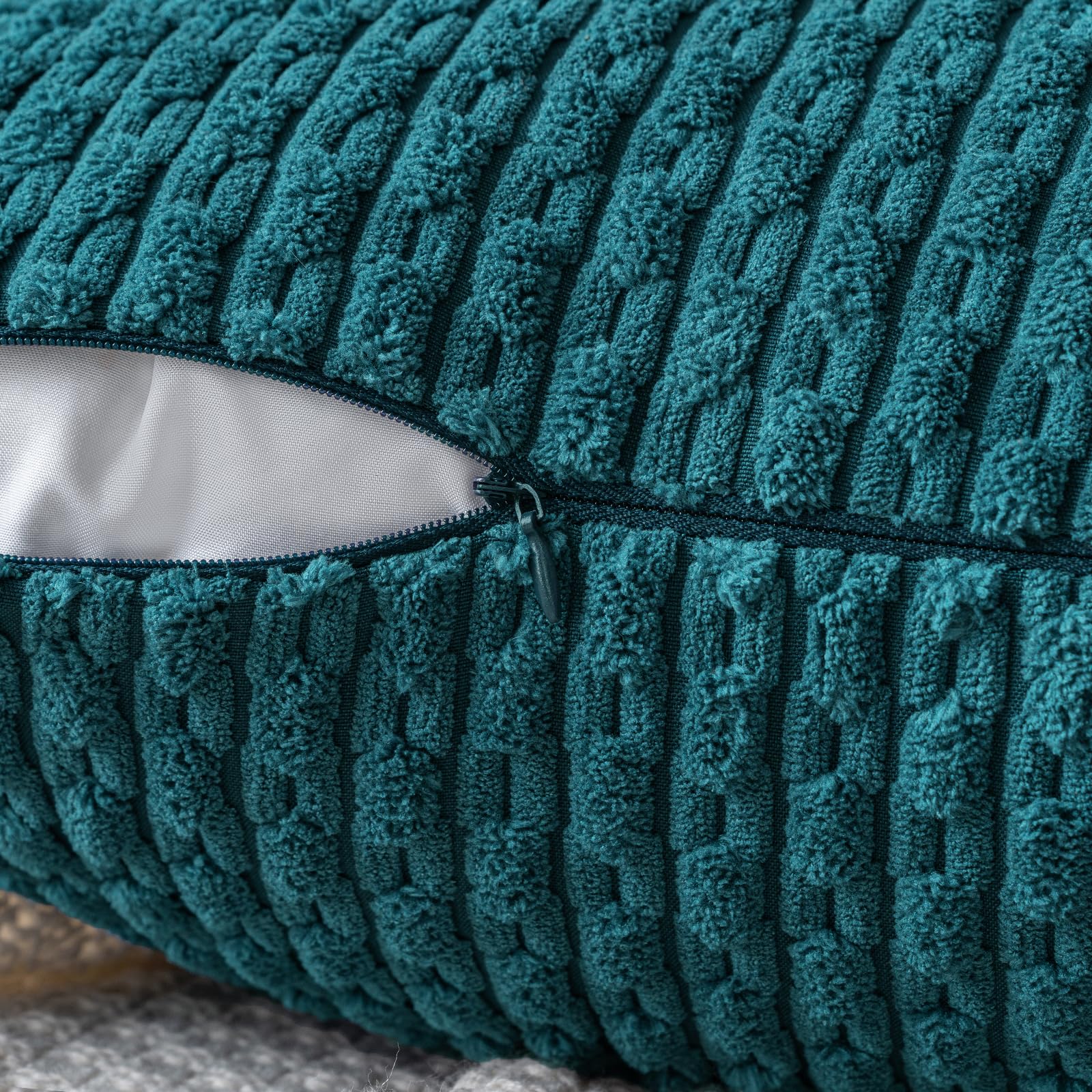 MIULEE Rust Throw Pillow Covers Soft Corduroy Decorative Set of 2