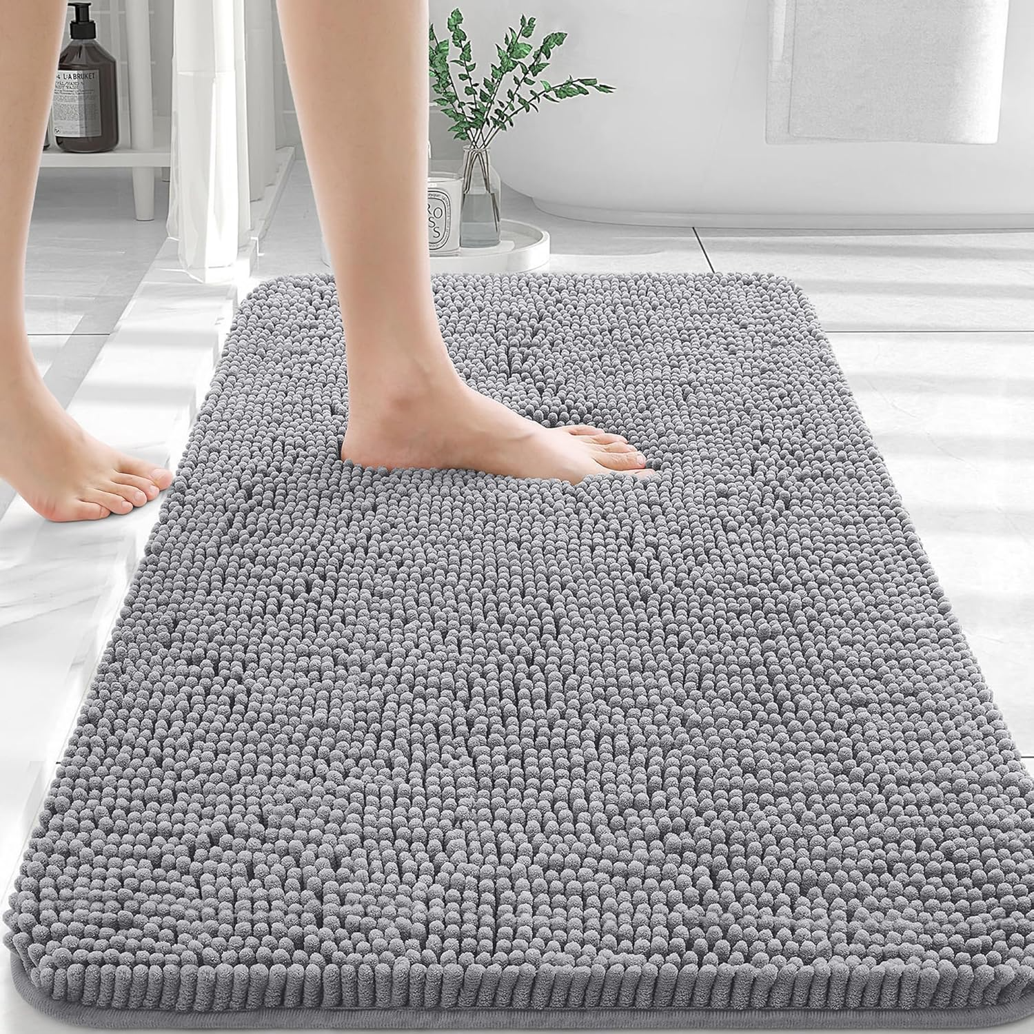 Extra Soft Absorbent Chenille Bath Rugs 30x20,