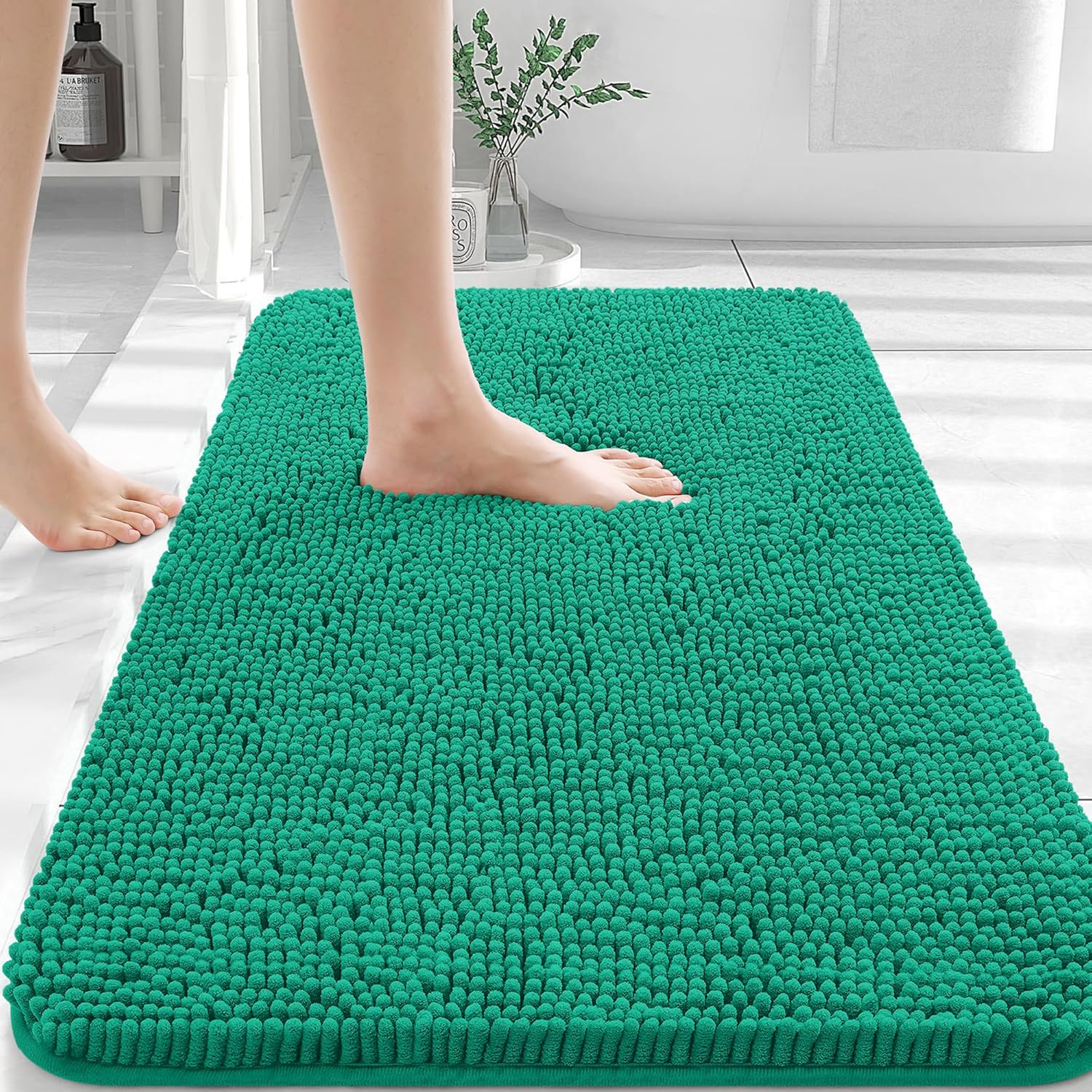 Extra Soft Absorbent Chenille Bath Rugs 30x20,