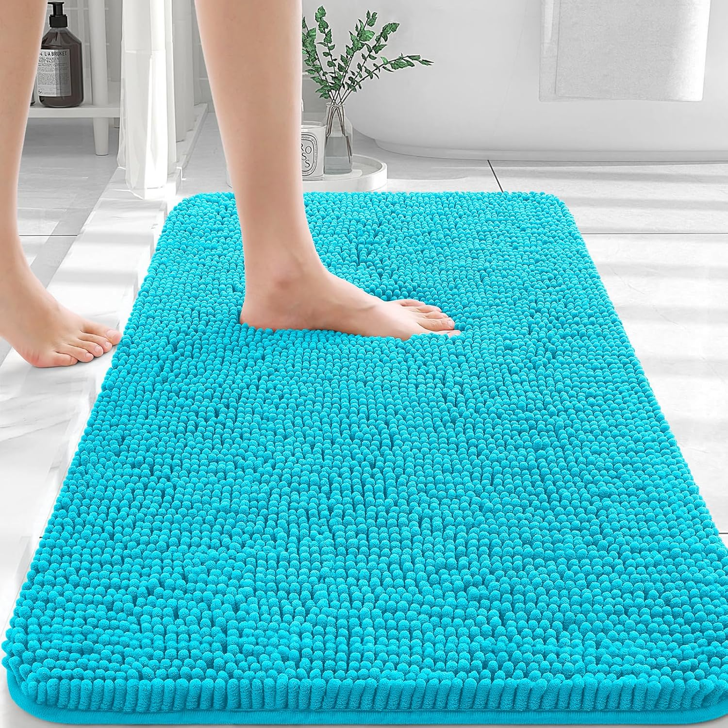 Extra Soft Absorbent Chenille Bath Rugs 30x20,