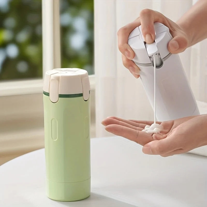 4-in-1 Travel Cosmetic Dispenser Bottle – Refillable Leak-Proof Toiletry Container with Clear Labels