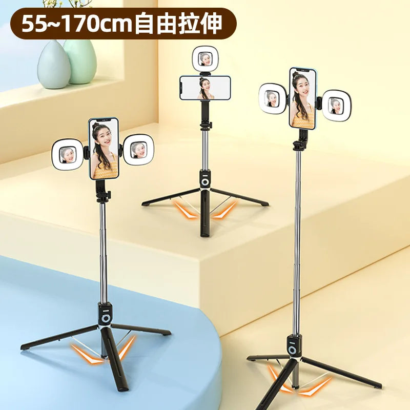 6-in-1 Selfie Stick Tripod with LED Fill Light & Bluetooth Remote