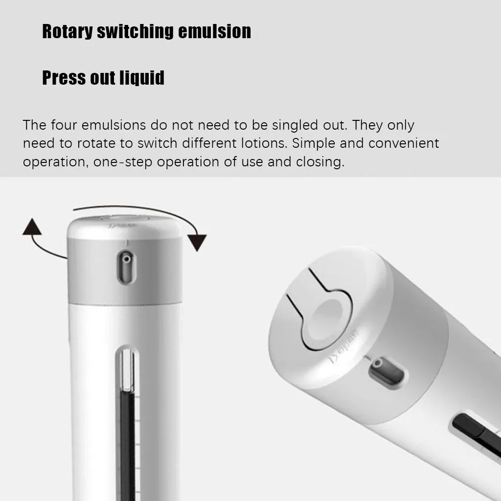 4-in-1 Travel Dispenser Bottle – Refillable Leak-Proof Press Container for Shampoo, Lotion & Body Wash