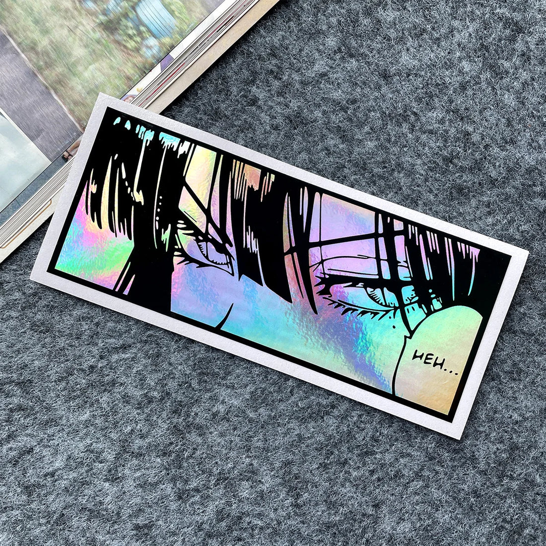 JDM Anime Girl Laser Rainbow Vinyl Car Stickers