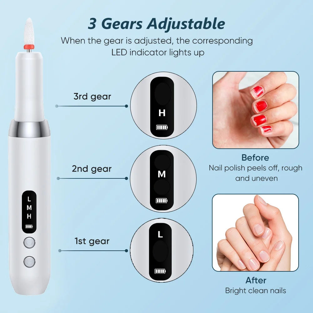 Electric Nail Drill Machine for Manicure & Polishing