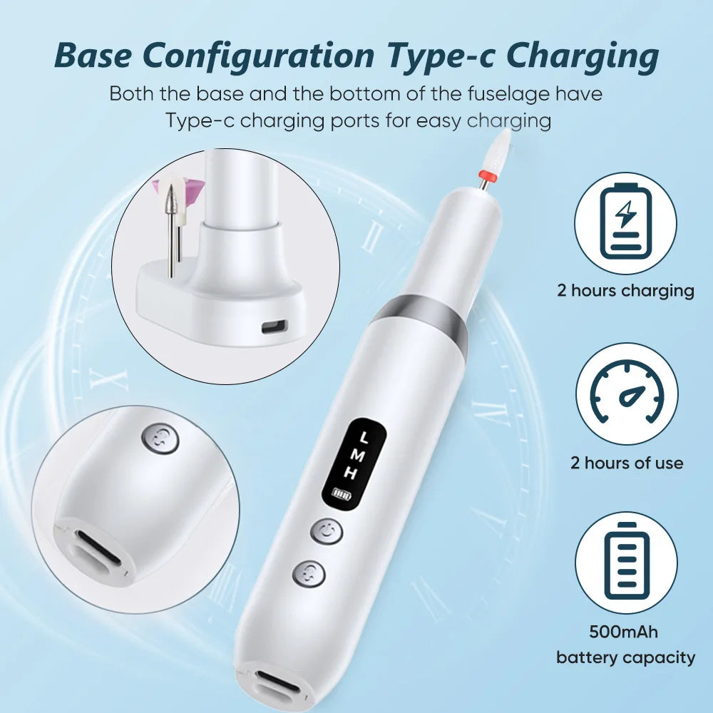 Electric Nail Drill Machine for Manicure & Polishing