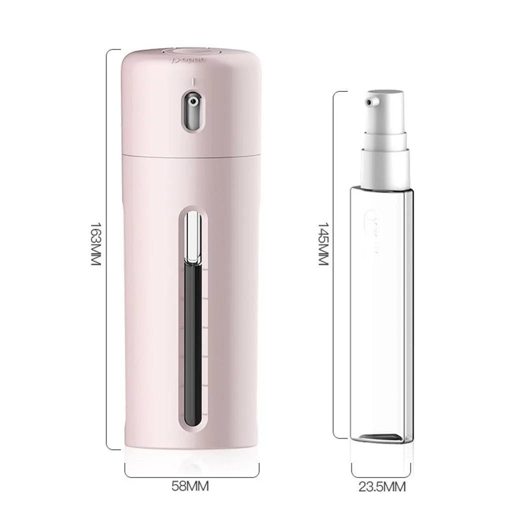 4-in-1 Travel Dispenser Bottle – Refillable Leak-Proof Press Container for Shampoo, Lotion & Body Wash