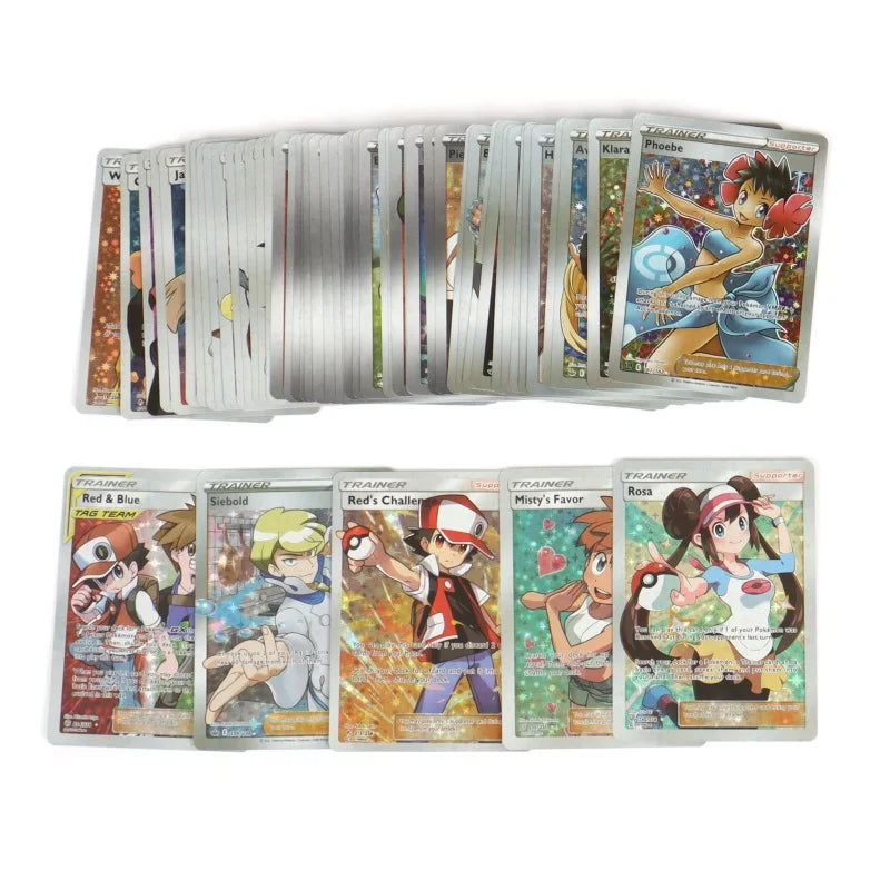 Pokemon Trainer Cards No Repeat English Version Game Battle Carte Pokemon Trading Shining Proxy Card Toys Children Gift