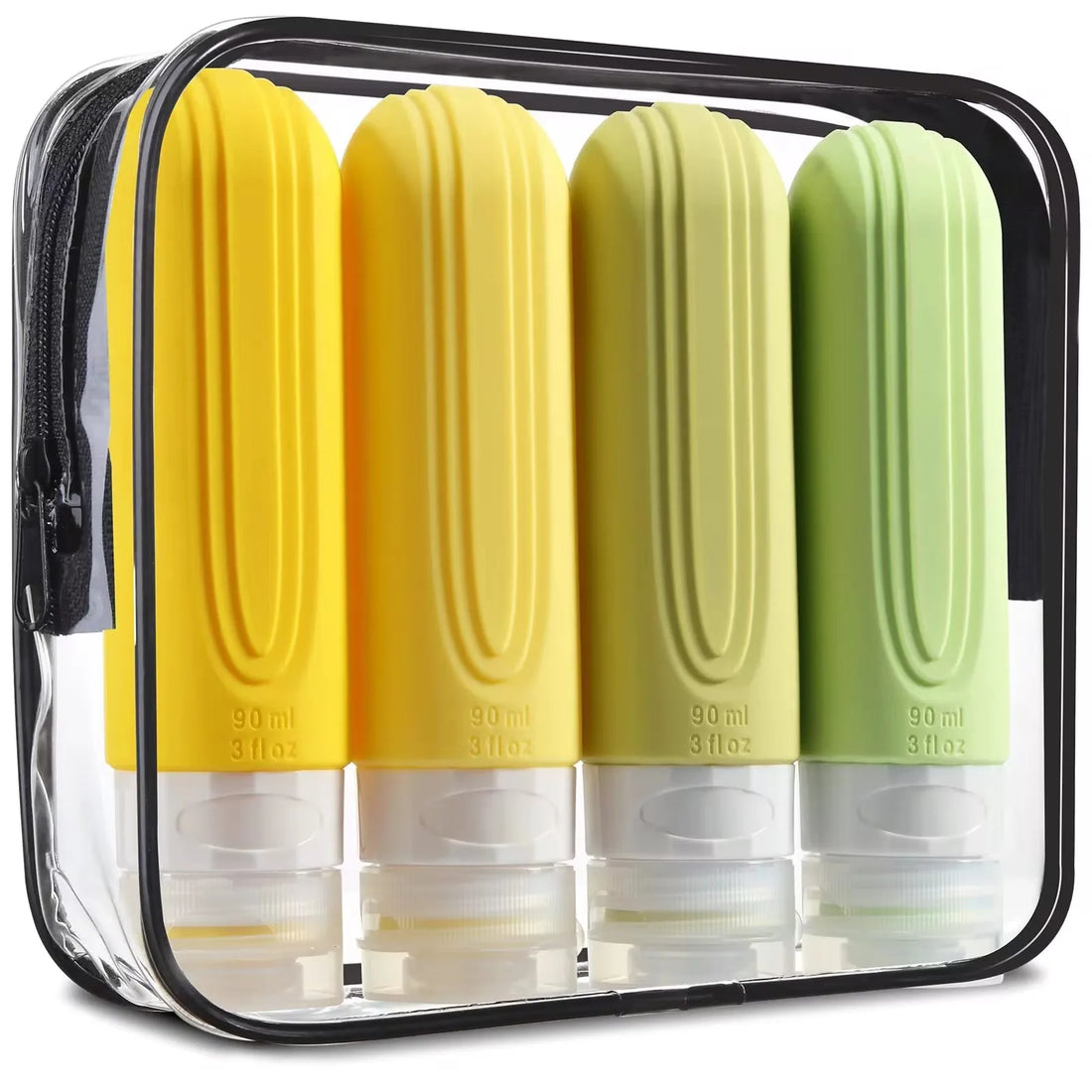 TSA Approved 3oz Travel Bottles – Leak-Proof Refillable Silicone Toiletry Containers for Shampoo, Lotion & Liquids