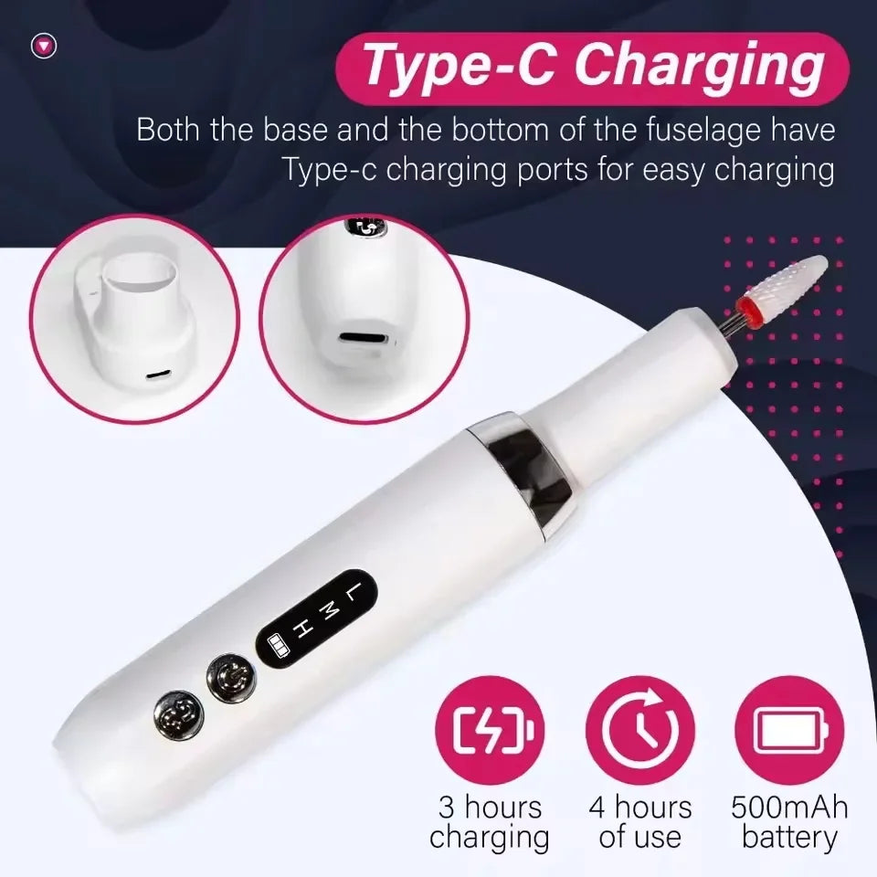Electric Nail Drill Machine for Manicure & Polishing