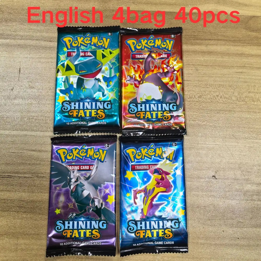 Pokémon Shining Fates Style Card Collection – 10–40pc English TCG GX V EX Booster Set