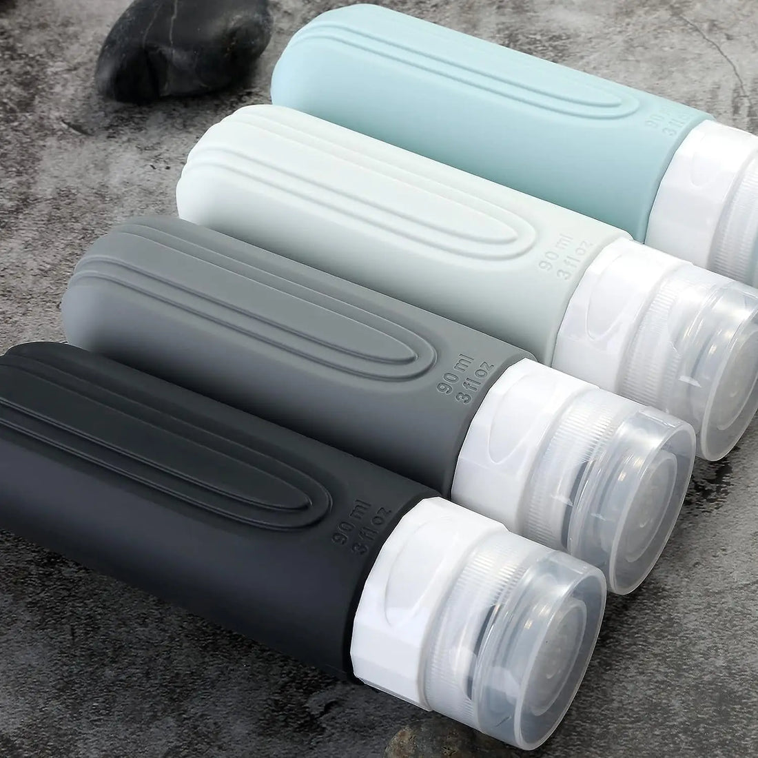 TSA Approved 3oz Travel Bottles – Leak-Proof Refillable Silicone Toiletry Containers for Shampoo, Lotion & Liquids