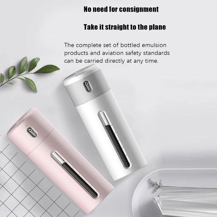 4-in-1 Travel Dispenser Bottle – Refillable Leak-Proof Press Container for Shampoo, Lotion & Body Wash