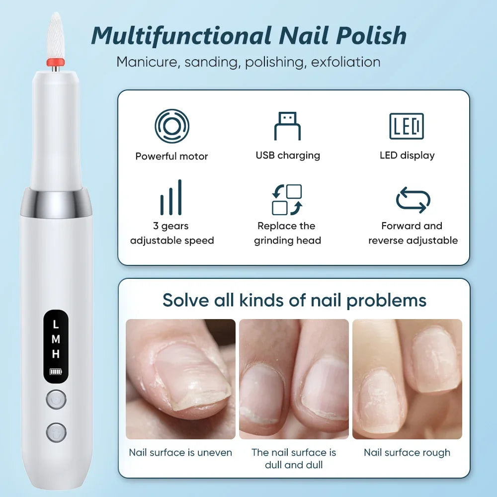Electric Nail Drill Machine for Manicure & Polishing