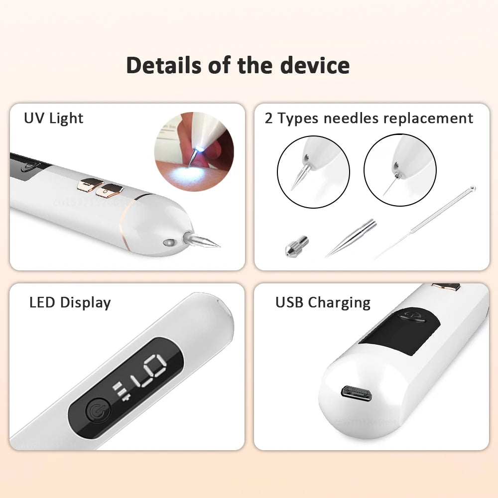 Plasma Pen Mole & Skin Tag Remover Device