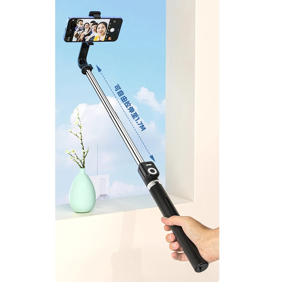 6-in-1 Selfie Stick Tripod with LED Fill Light & Bluetooth Remote