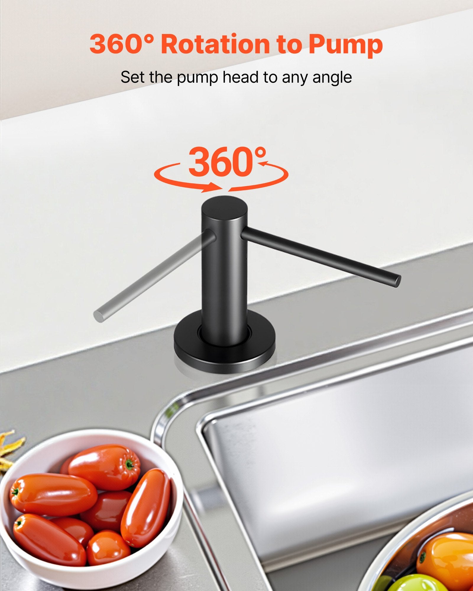 Built-In Kitchen Sink Soap Dispenser – 17oz