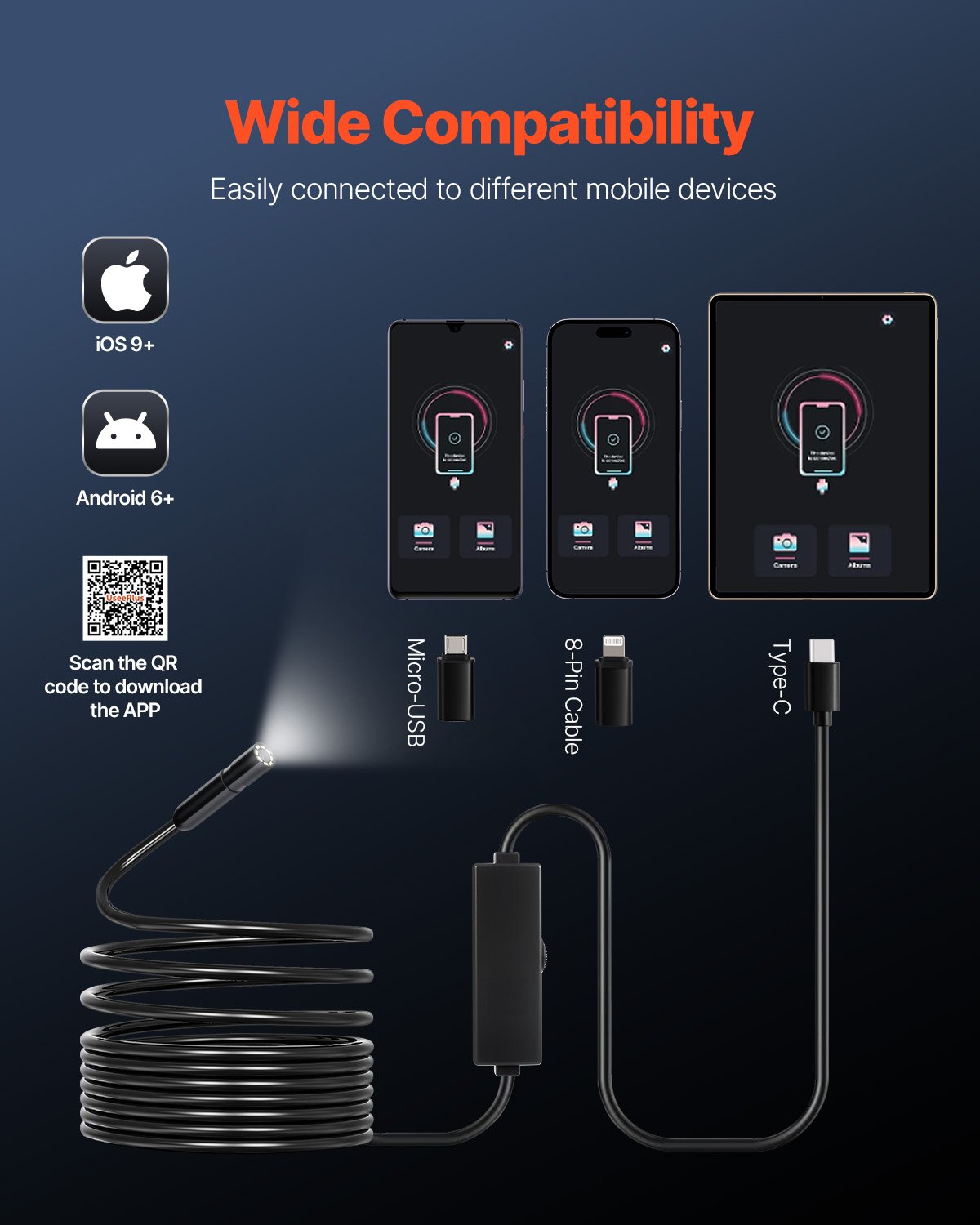 1920P HD Endoscope Camera – 16.4ft