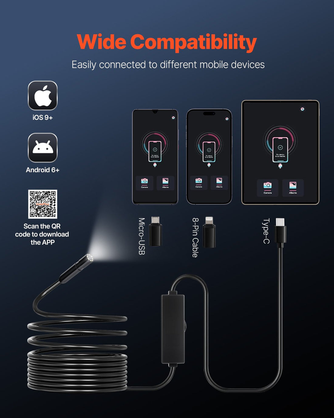 1920P HD Endoscope Camera – 16.4ft