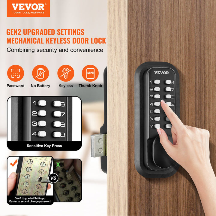 VEVOR Mechanical Keyless Entry Door Lock